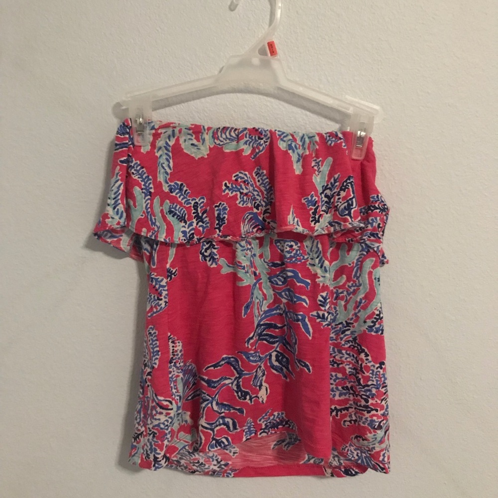 Lilly Pulitzer Capri Pink Samba Tube Top